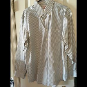 Brooks Brothers grey striped 16-4/5